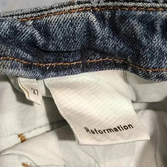 Reformation Niki high waisted Zip Pocket Skinny Jeans Front Zipper 27 - Picture 4 of 4